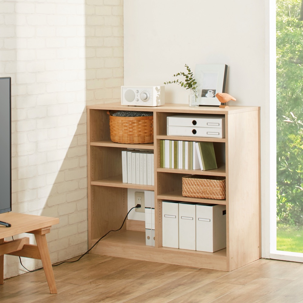 dinos（ディノス） 奥行き選べる背板オープン腰高本棚 幅90奥行29.5cm