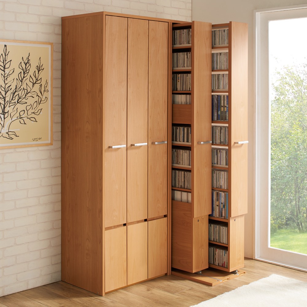 dinos（ディノス） 本格派 スライド収納書棚 AV収納庫 2列・幅44cm