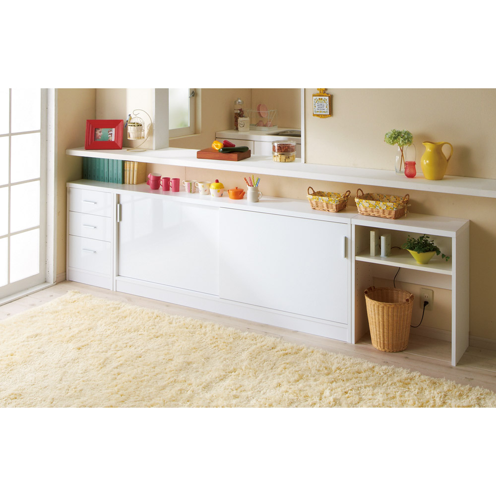 dinos（ディノス） 引き戸カウンター下収納庫 奥行23高さ87cmタイプ