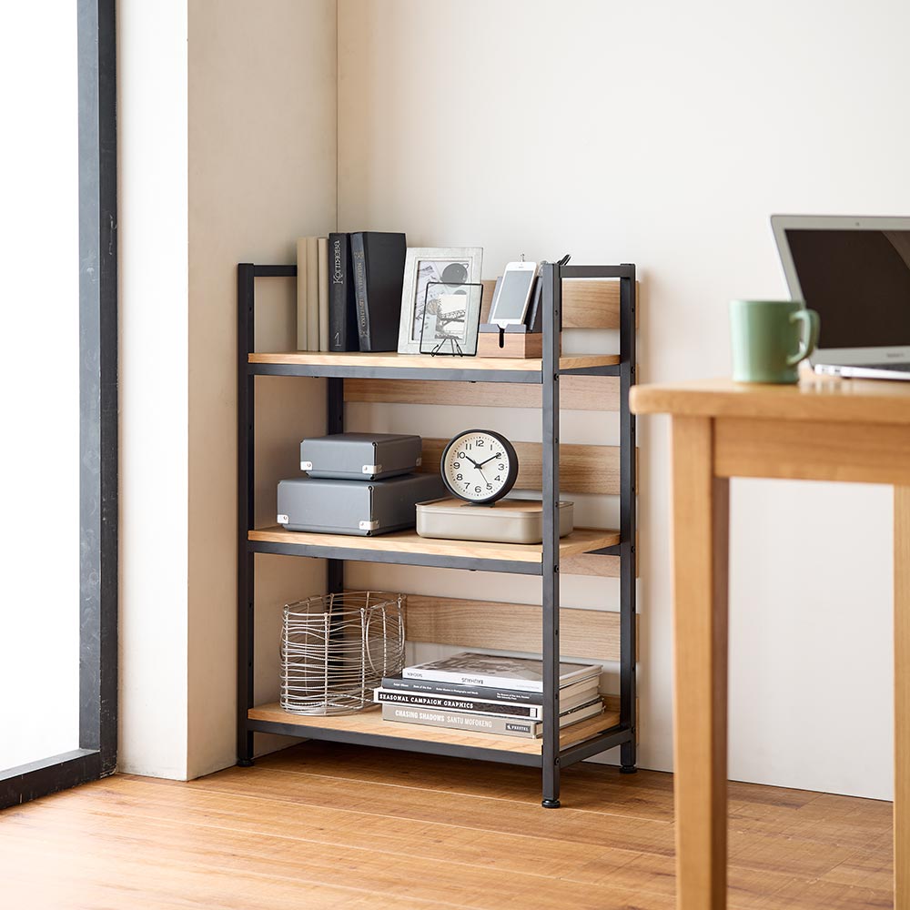 dinos（ディノス） オーク棚板ディスプレイシェルフ 幅91cm高さ85cm