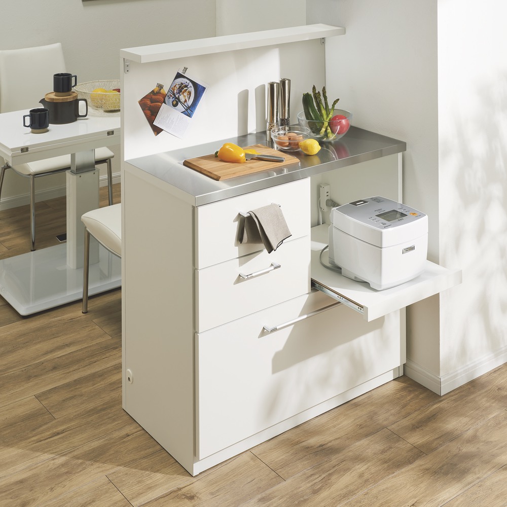 dinos（ディノス） 手元が隠せる間仕切りカウンター 幅90cm キッチン