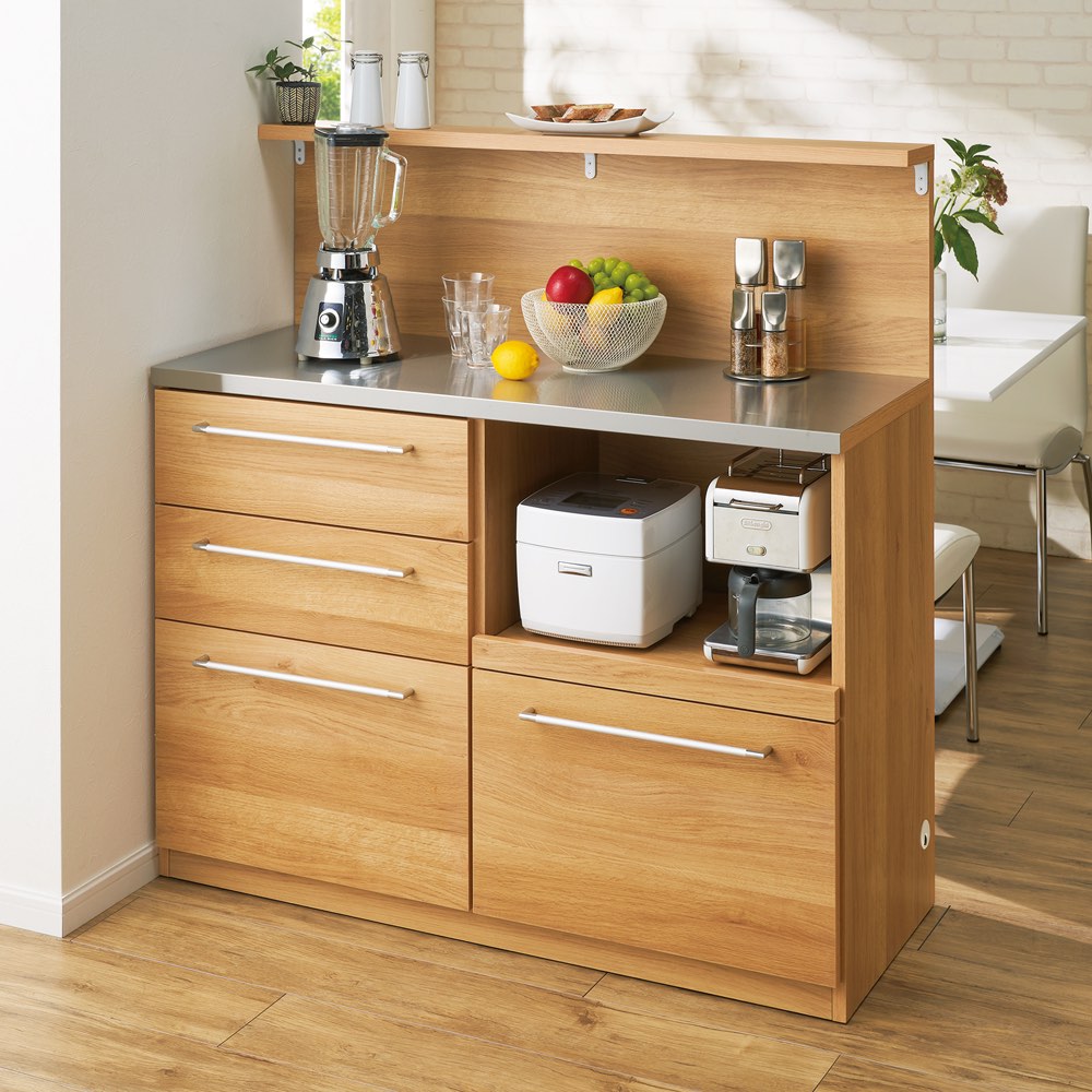 dinos（ディノス） 手元が隠せる間仕切りカウンター 幅120cm キッチン