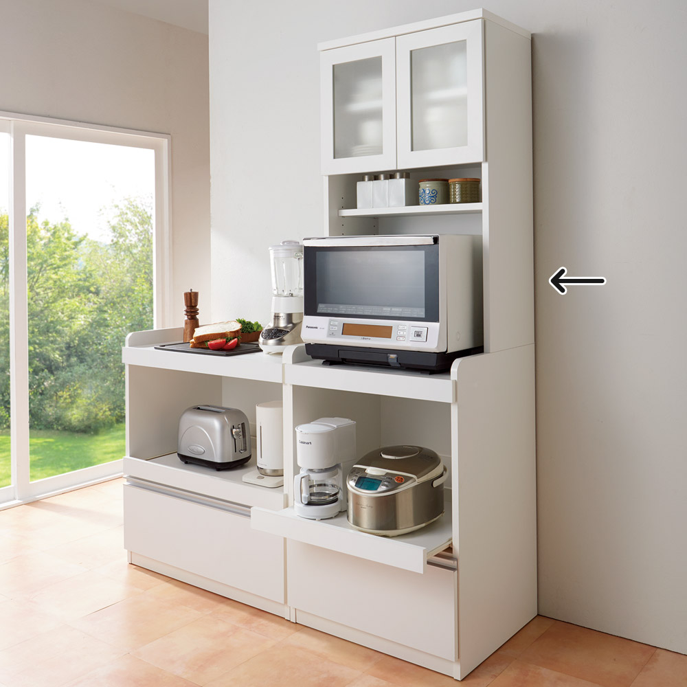 dinos（ディノス） 大型レンジが置ける家電収納庫 2段レンジラック・幅