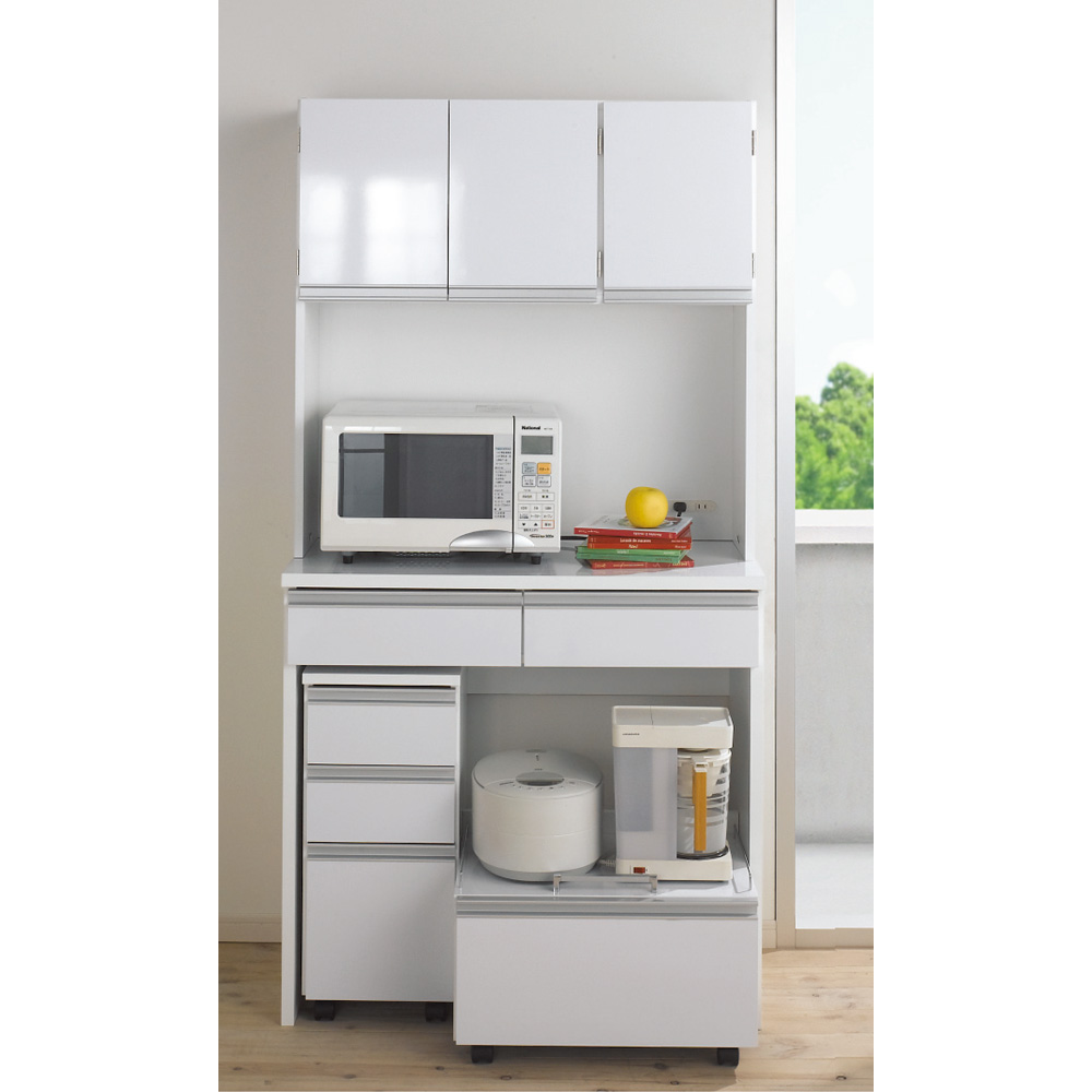 Dinos キッチンカウンターロータイプホワイトオープンシェルフ Dinos キッチンカウンターロータイプホワイトオープンシェルフ Dinos