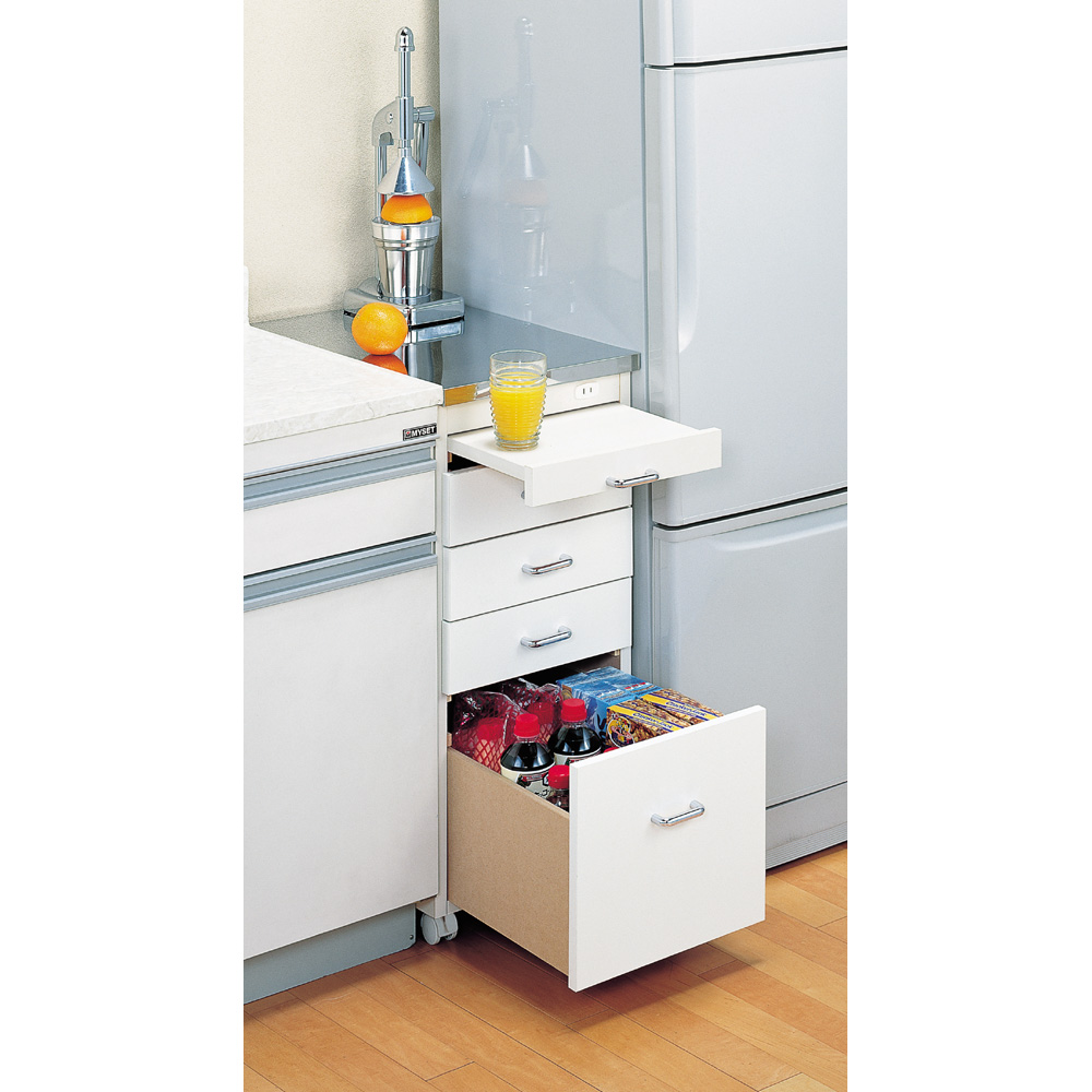 dinos（ディノス） ［幅25奥行55cm］ ステンレス天板隙間収納 引き出し