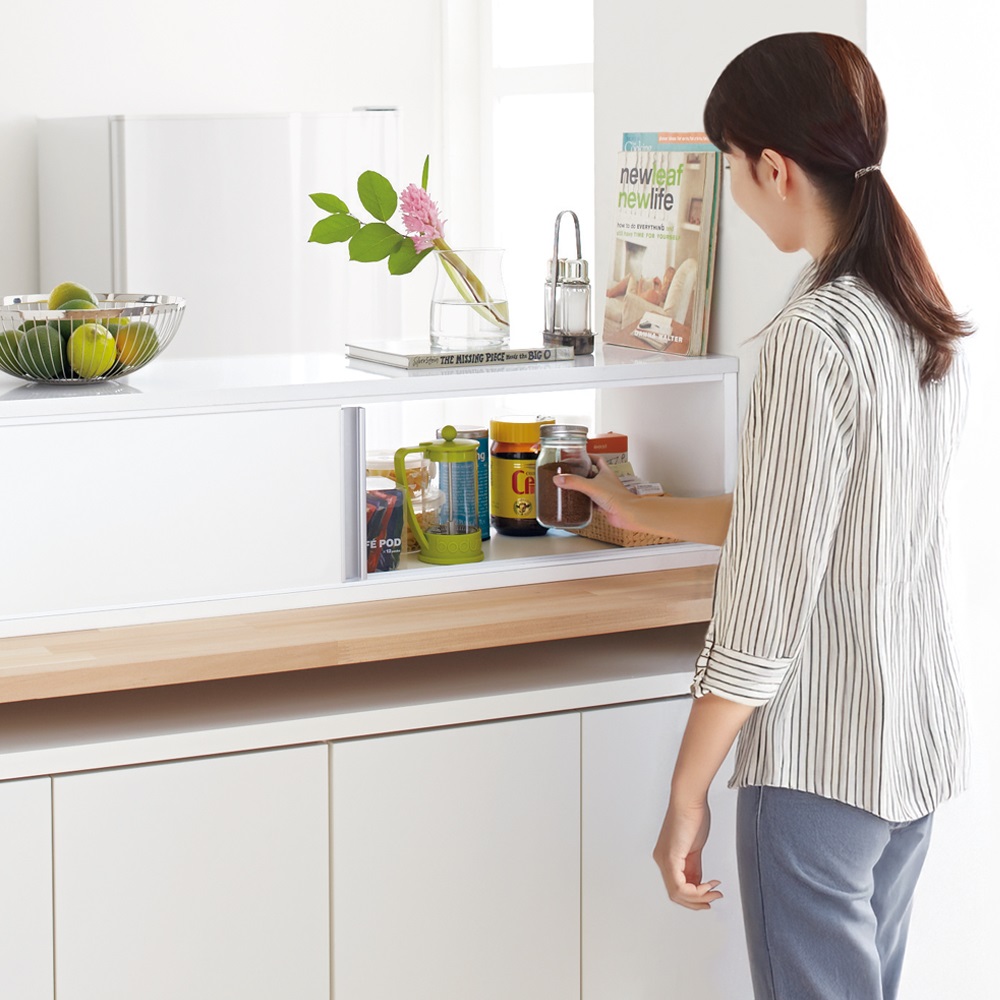 dinos（ディノス） 【幅120cm 超大容量タイプ】光沢仕上げ 水ハネ対応