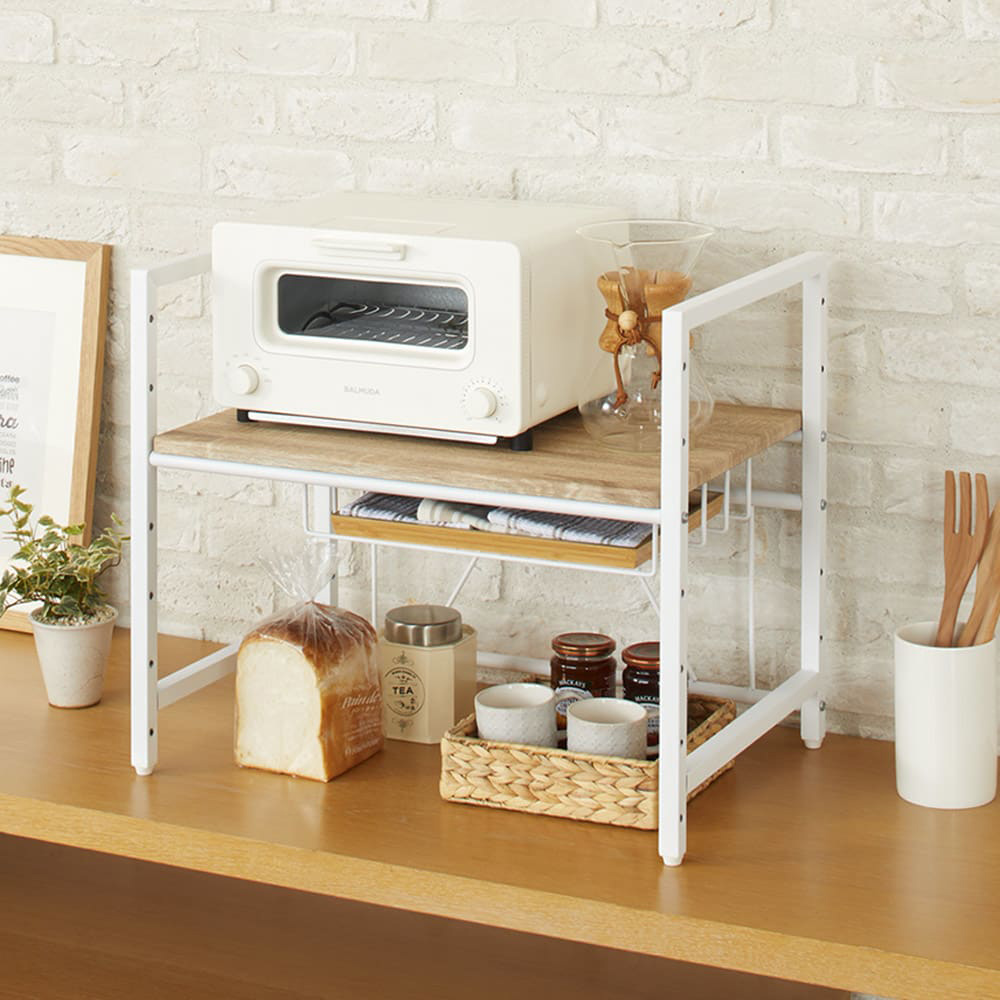 dinos（ディノス） ブルックリン風レンジラック 1段 幅84.5cm キッチン