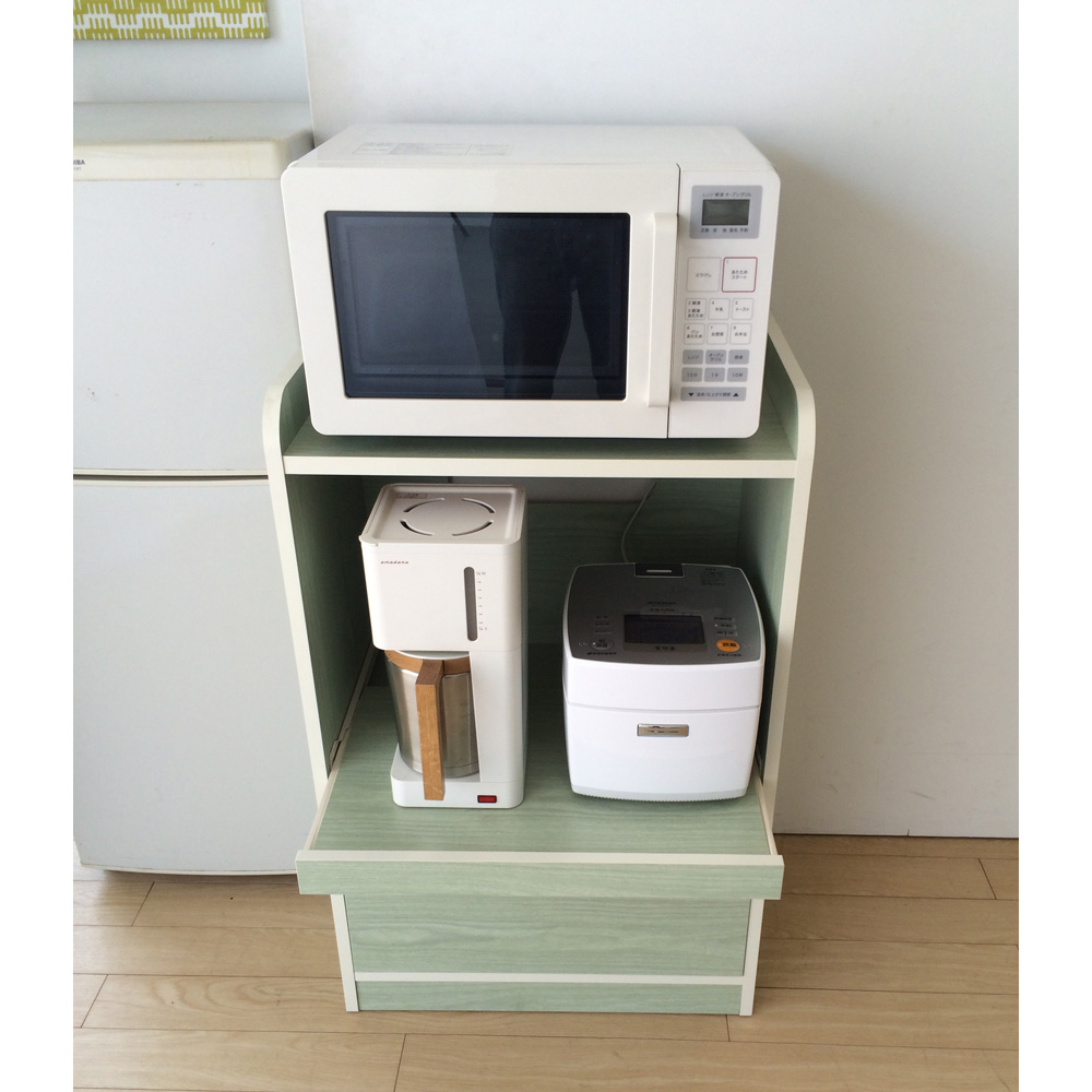 dinos（ディノス） キッチン収納ミニ食器棚シリーズ レンジ台小（高さ