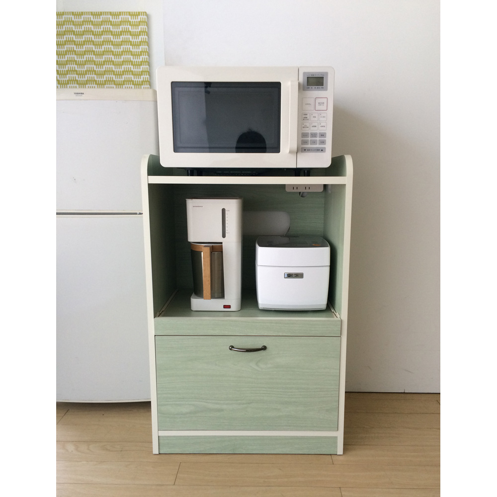 dinos（ディノス） キッチン収納ミニ食器棚シリーズ レンジ台小（高さ