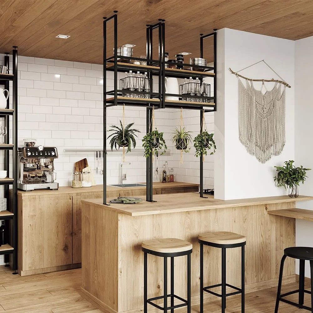 dinos（ディノス） 簡単設置突っ張りカウンター上吊棚 幅47cm奥行22cm