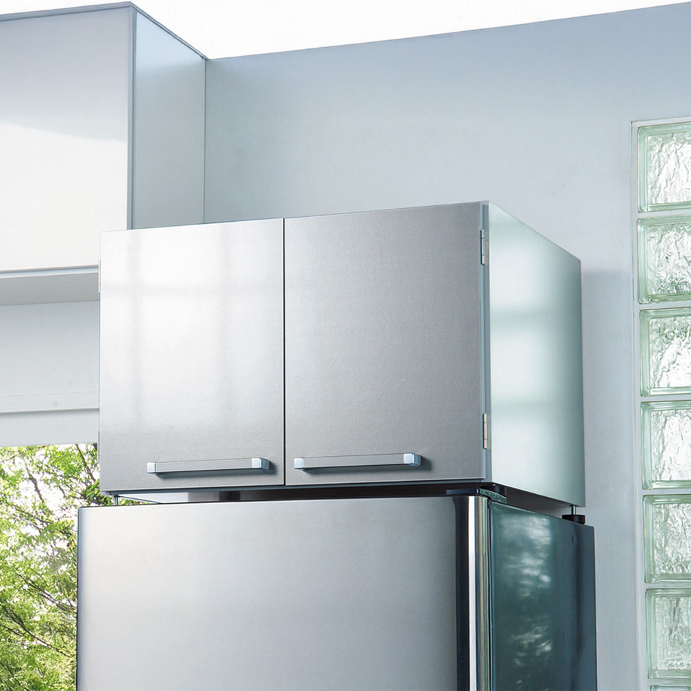 dinos（ディノス） 光沢仕上げ・冷蔵庫上ストッカー 幅63cm（脚部65cm