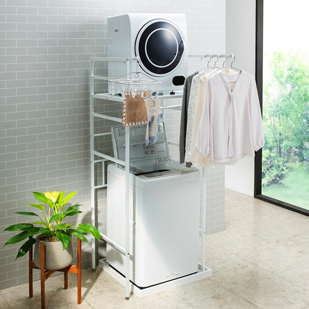 dinos（ディノス） 洗濯物が干せて乾燥機も置ける 頑丈で揺れにくい