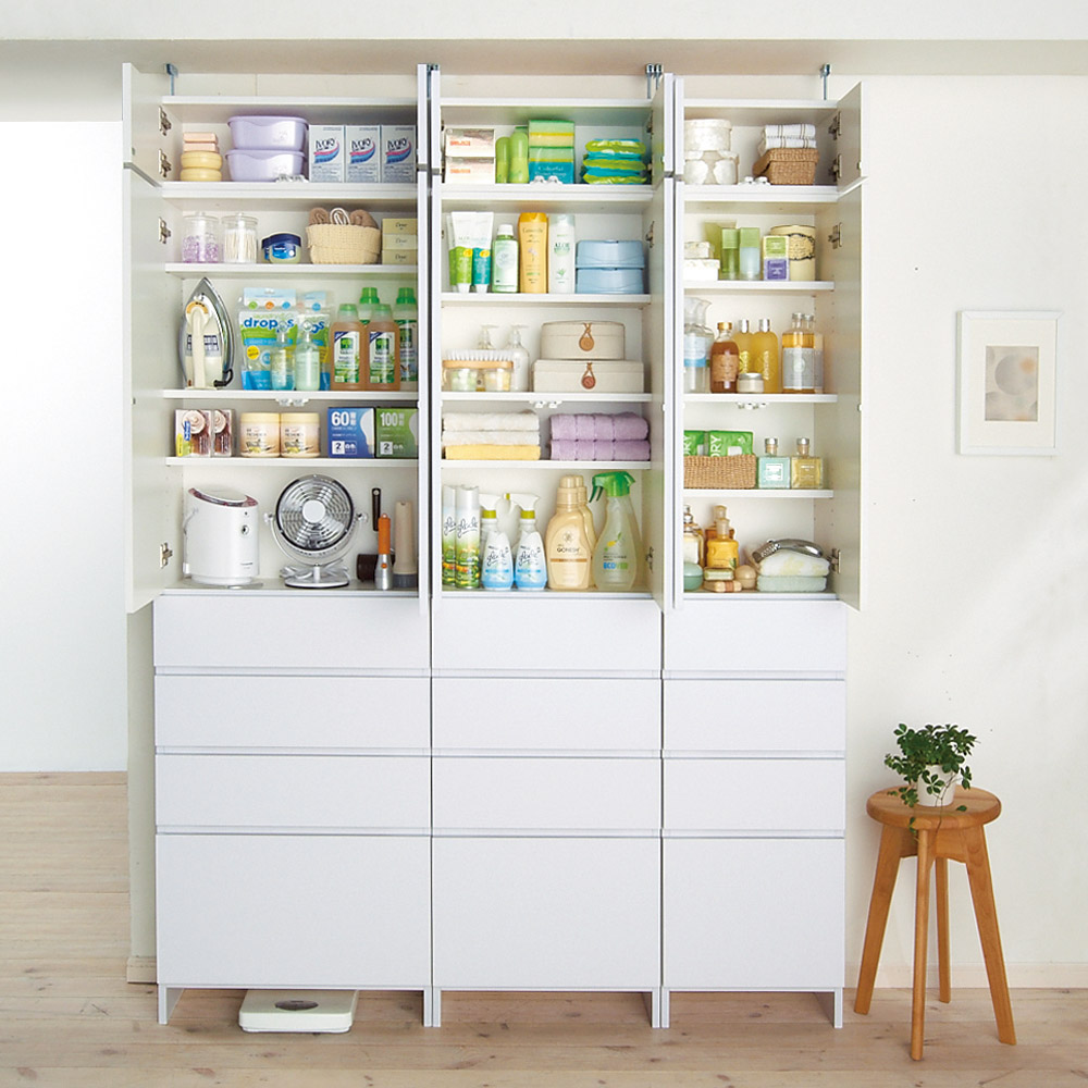 dinos（ディノス） 組立不要 天井まで使える薄型サニタリーチェスト