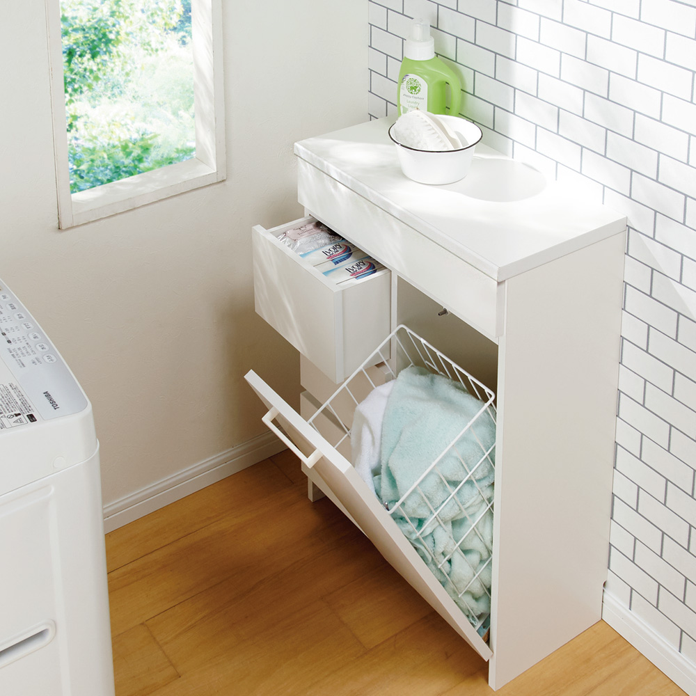 洗濯カゴ サニタリー収納庫 脱衣カゴ 白 ホワイト ランドリー 洗濯カゴ サニタリー収納庫 脱衣カゴ 白 ホワイト ランドリー