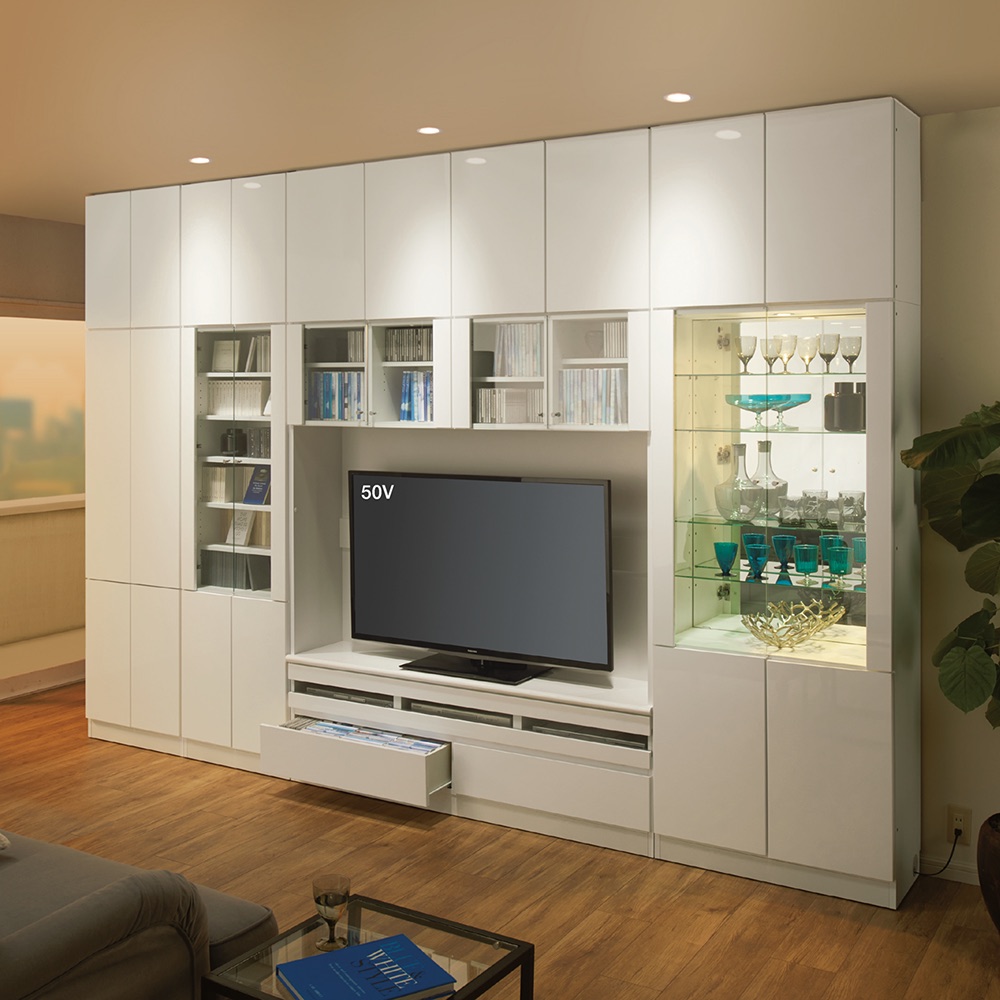 dinos（ディノス） 50 55インチ 壁面収納テレビ台 幅121高さ180cm