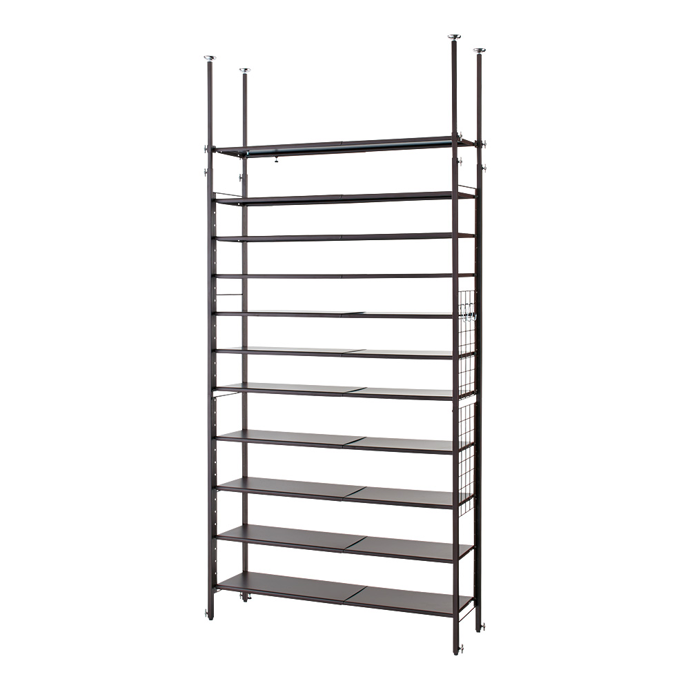 dinos（ディノス） 玄関の段差対応伸縮シューズラック 突っ張り式 11段