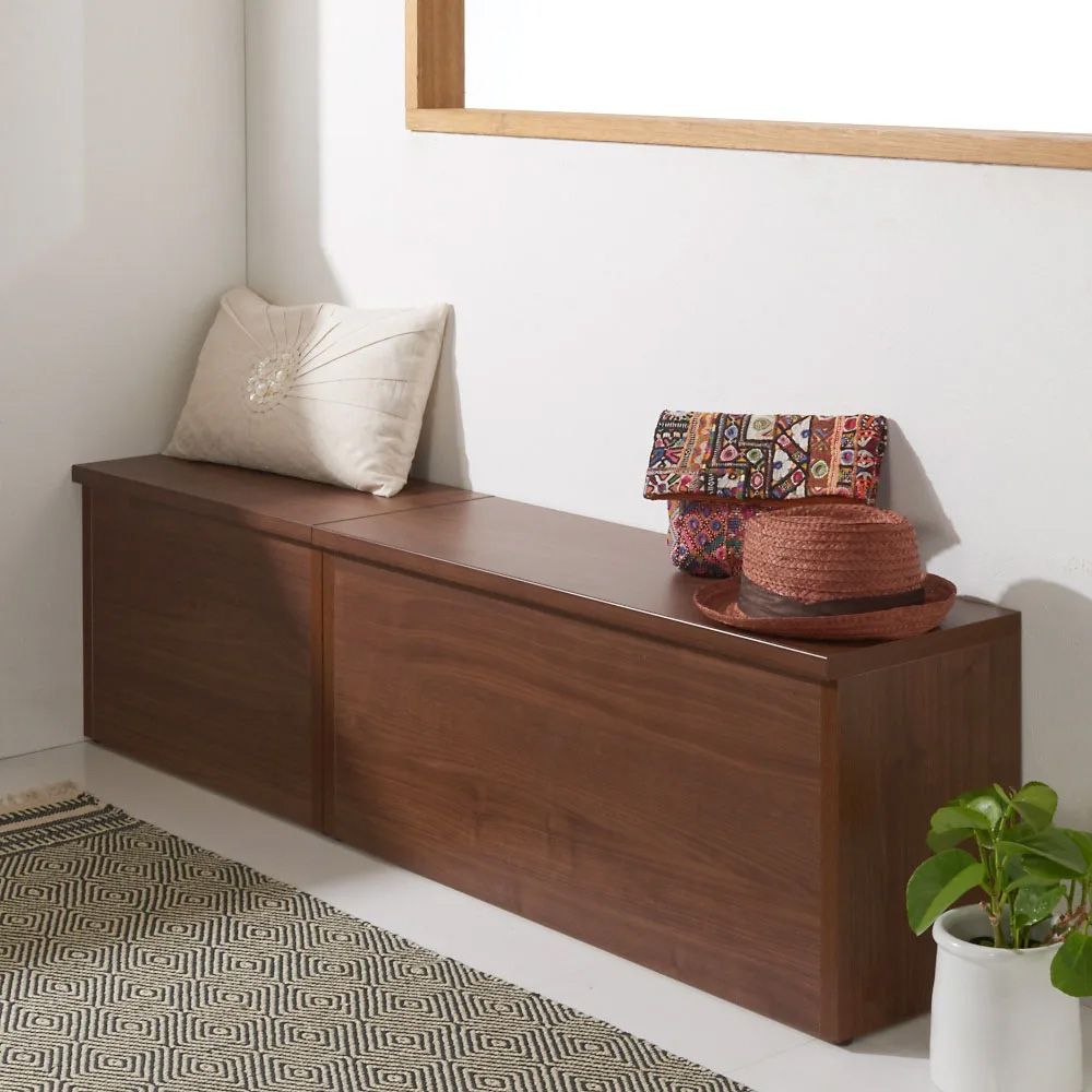 dinos（ディノス） 耐荷重100kg！組立不要 収納庫付ベンチ ボックス