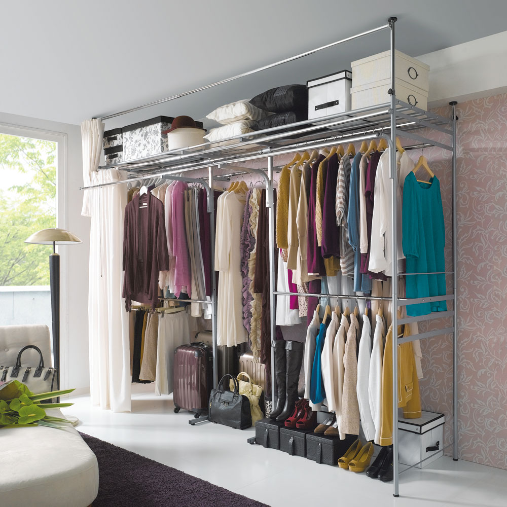 dinos（ディノス） 奥行79cm 上下カーテン付き突っ張り頑丈ハンガー