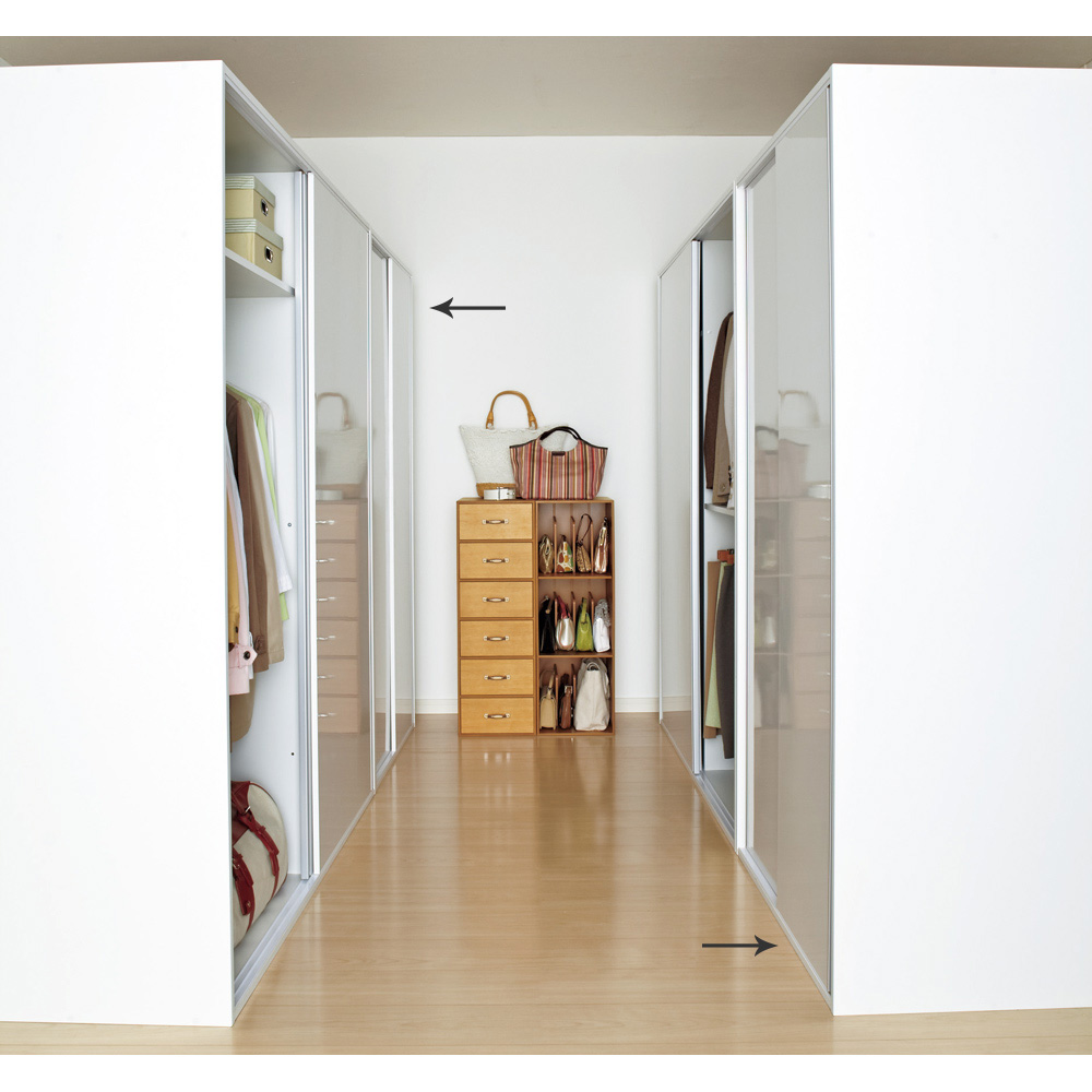 dinos（ディノス） 光沢仕上げ 引き戸ロッカー 幅90cm 衣類収納 ワード