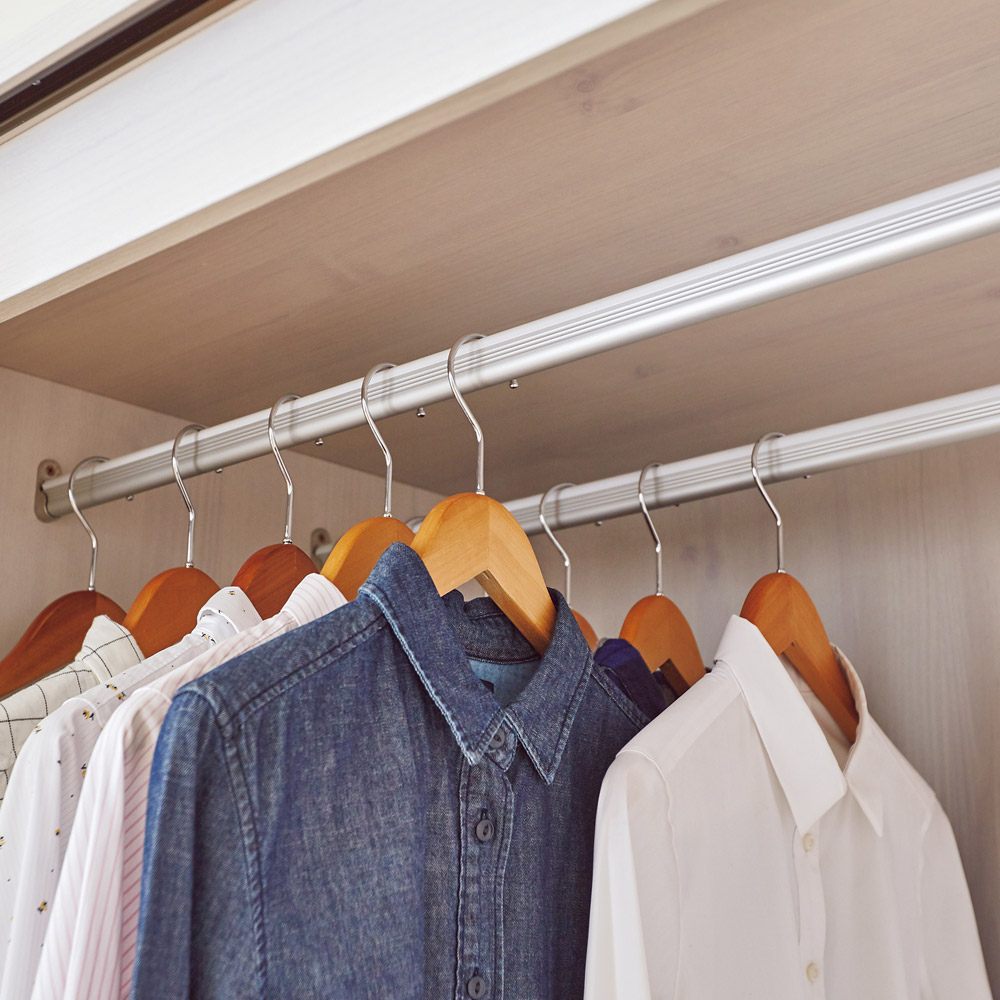 dinos（ディノス） ルーバー 折れ戸クローゼット 布団収納 幅90cm 衣類