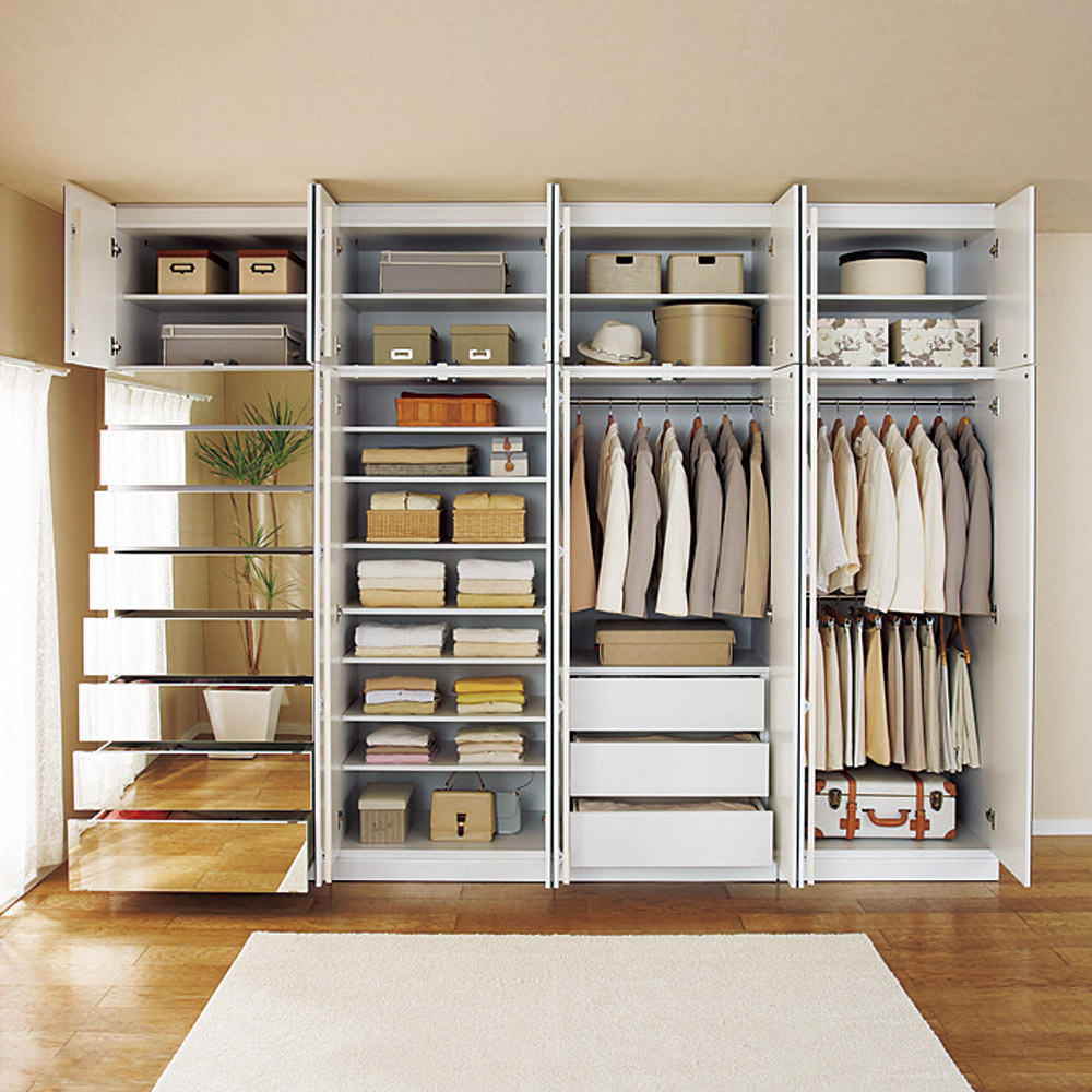 dinos（ディノス） 【日本製】シンプルスタイルワードローブ 棚 幅57.5