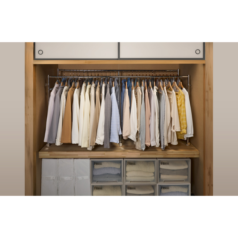 dinos（ディノス） 幅と高さが伸縮する 押し入れ頑丈ハンガー 一間用