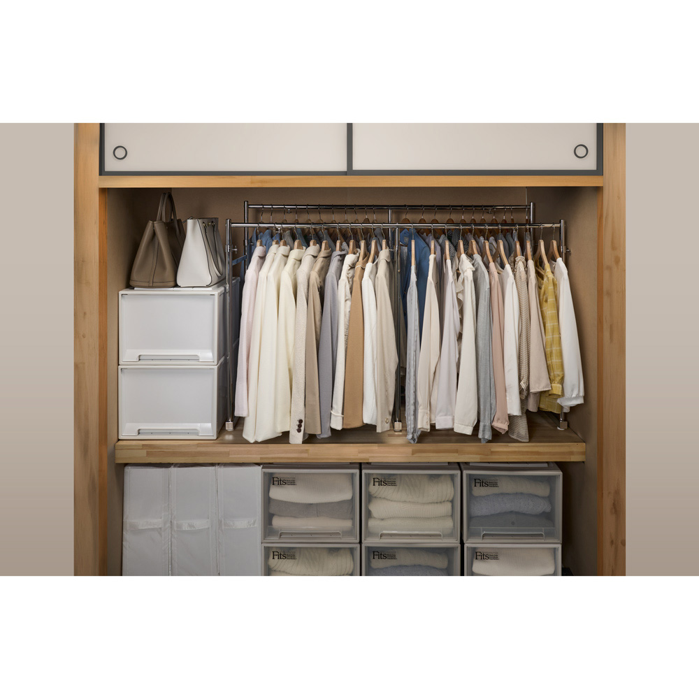 dinos（ディノス） 幅と高さが伸縮する 押し入れ頑丈ハンガー 一間用