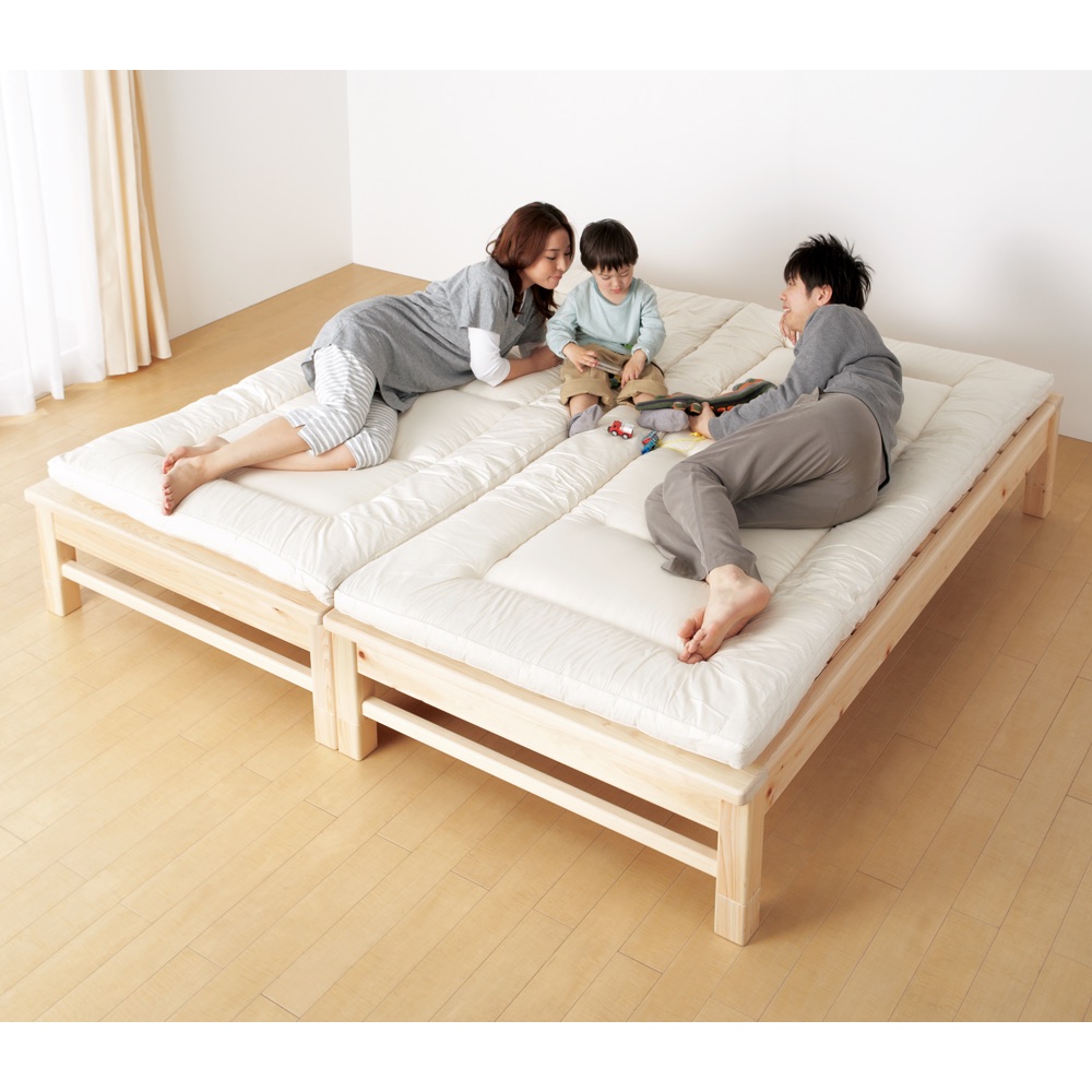 高級東濃桧(檜、ヒノキ) ベッド用脚 dinos（ディノス） ≪幅98cm≫東濃ひのき 高さ調節すのこベッド