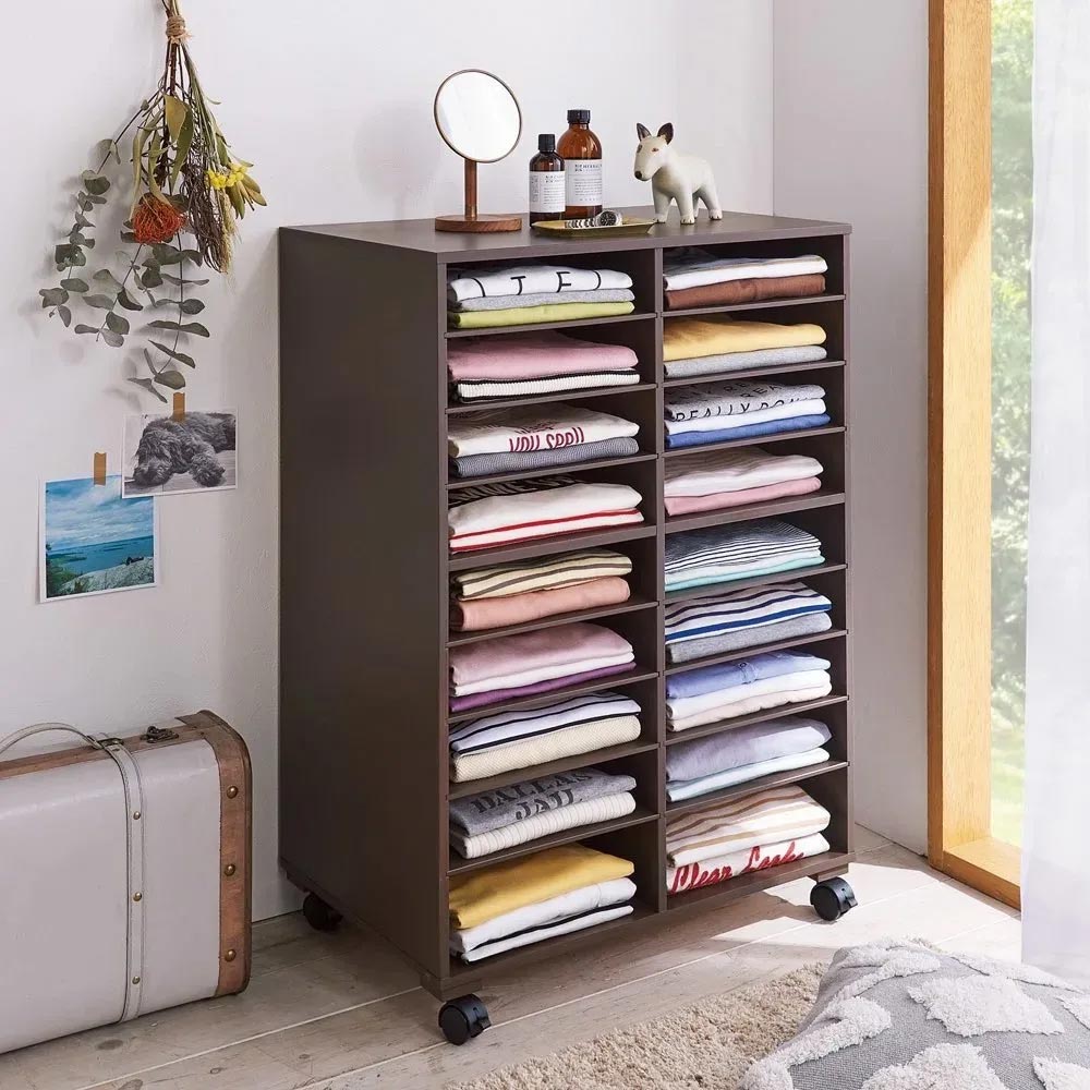 dinos（ディノス） ≪幅75cm高さ67cm≫ キャスター付きニット＆シャツ