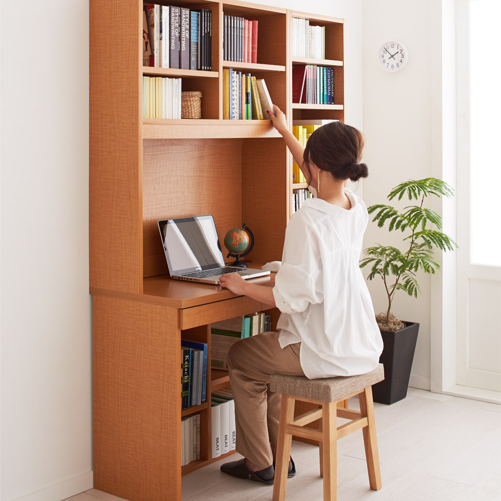 台本棚デスクデスク家庭用収納神器小棚本棚机収納物棚 dinos（ディノス） 収納 棚 ラック 可動棚 棚付 おしゃれ PC ラック