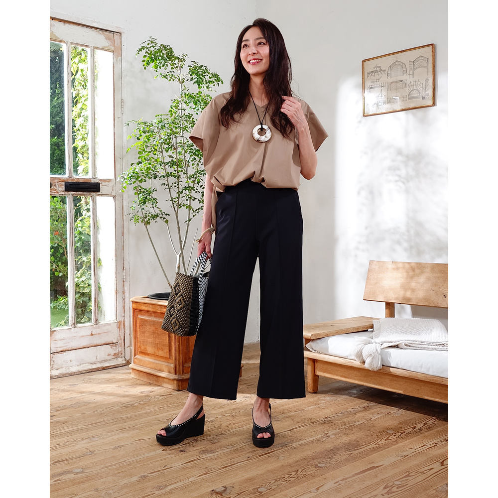 ARIKI（アリキ） ワイドパンツ レディース 細見え きれいめ パンツ