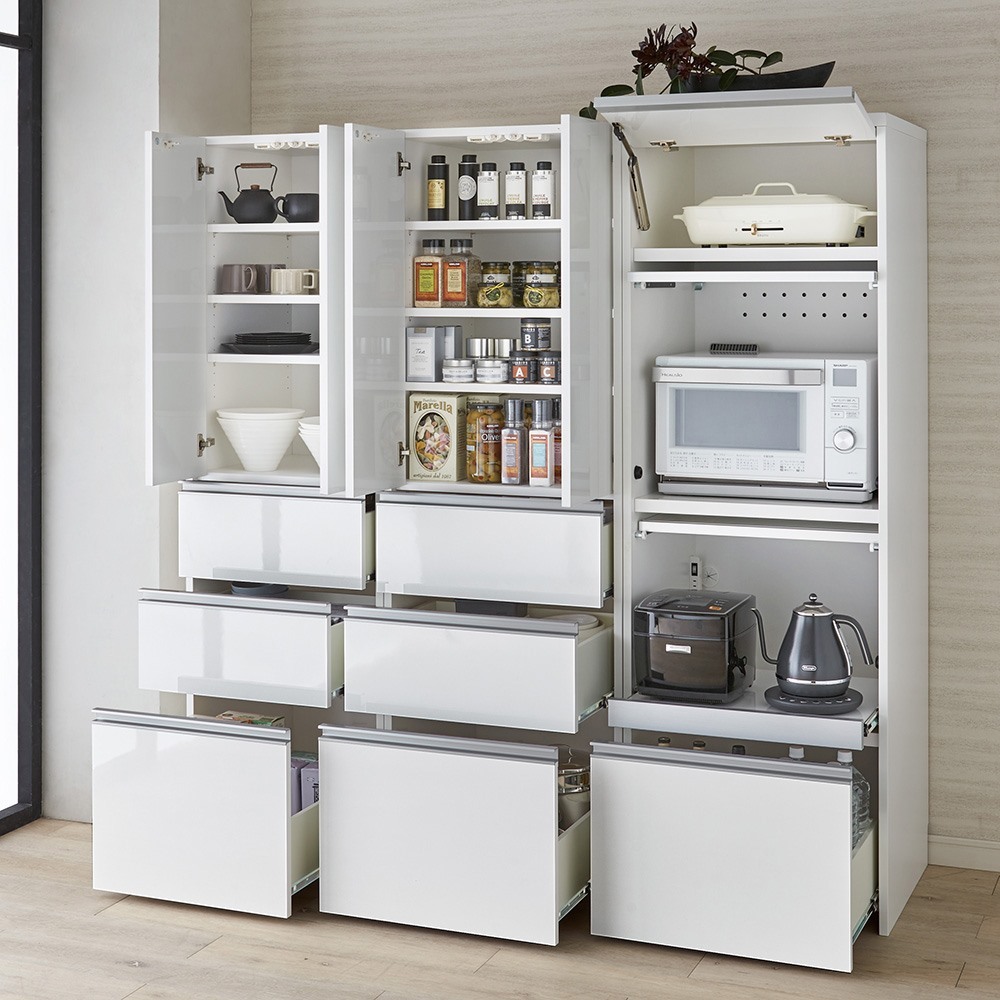 できるスト 家具 幅50奥行55cm高さ178cm H04919 ディノス PayPayモール店 - 通販 - PayPayモール 収納 キッチン収納 食器棚 キッチンストッカー 食品ストッカー Ymir/ユミル 隠せるストッカー デザインと