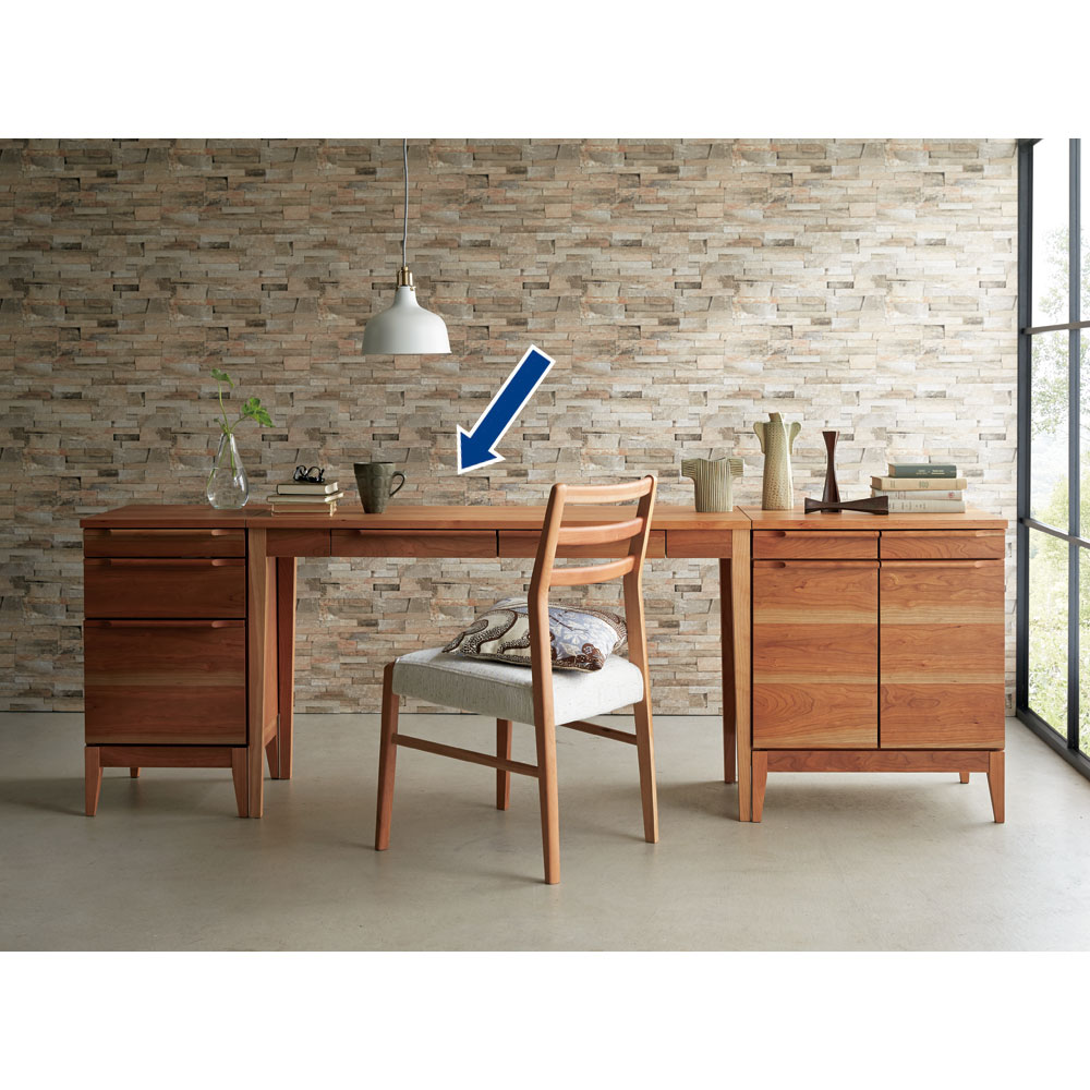 Dinos Blossomブロッサムチェリー天然木北欧風デスク 幅120cm dinos（ディノス） Blossom（ブロッサム） チェリー天然木北欧風