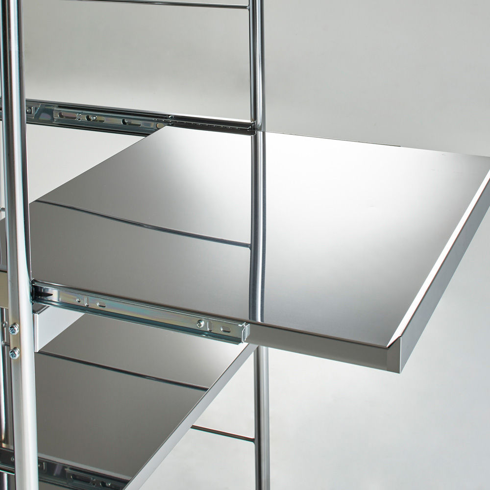 ≪幅60cm≫ ステンレス大型レンジラック ミドルオープン キッチン収納