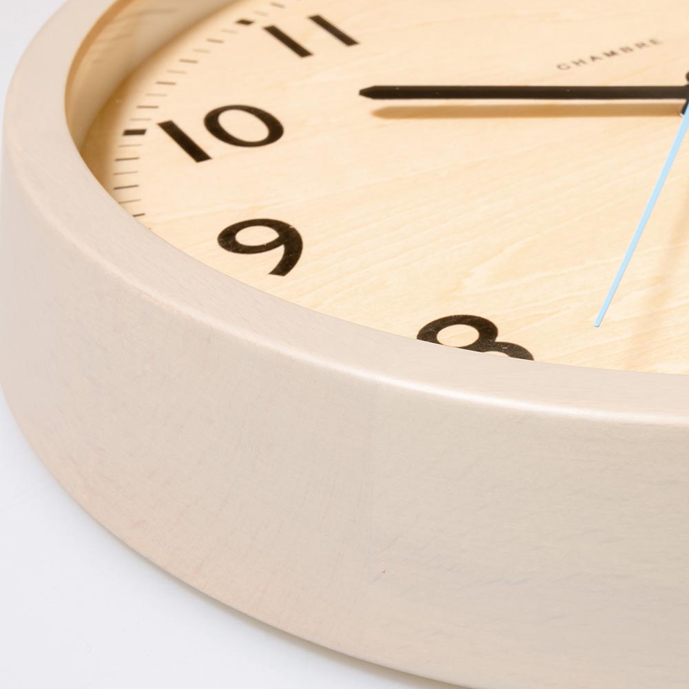 dinos（ディノス） CHAMBRE | シャンブル 無垢材の電波時計 グレー