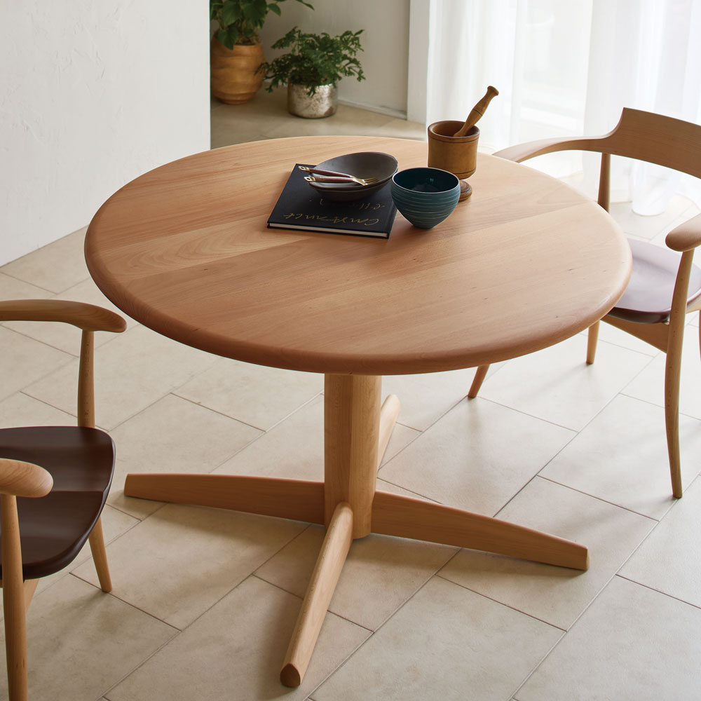 飛騨産業 ≪幅90cm≫ CRESCENT/クレセント ダイニング ラウンド