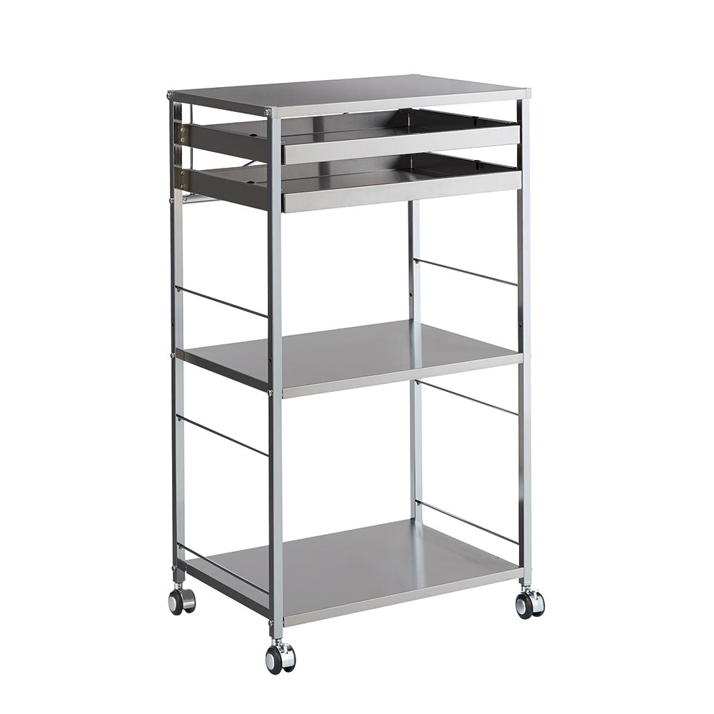 dinos（ディノス） ステンレス作業台ワゴン 引き出し2杯タイプ 幅50cm