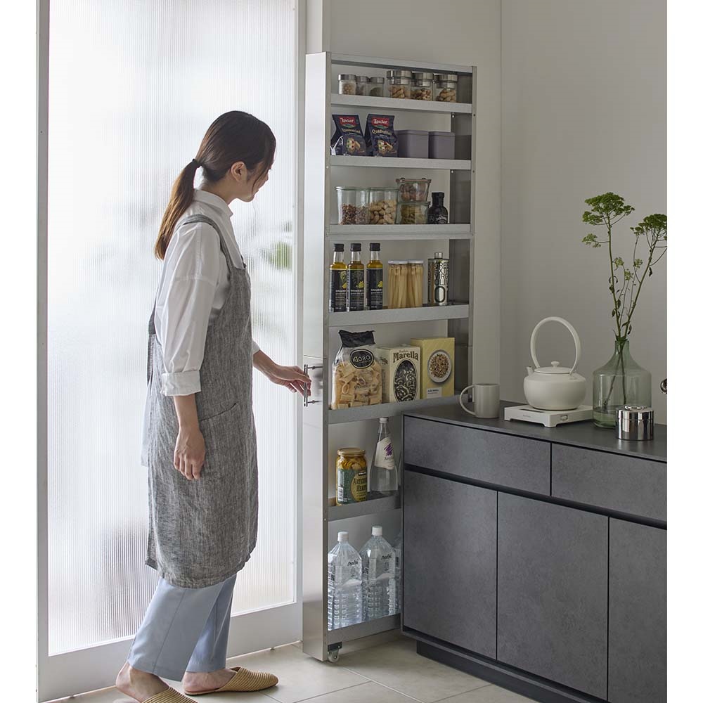 dinos（ディノス） S-tena/ステナ ステンレス すき間トレーワゴン 幅