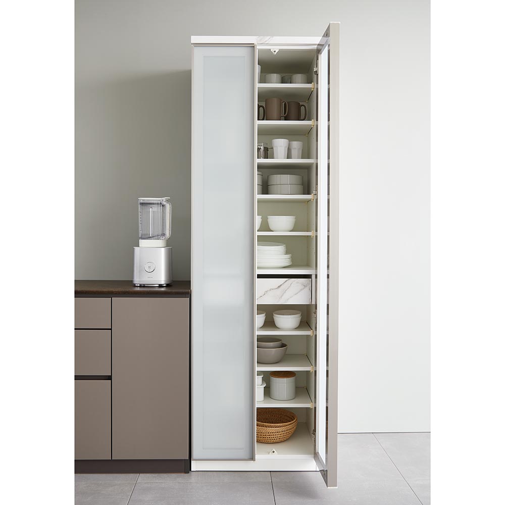 dinos（ディノス） Nocas/ノクアス ガラス扉のモダンなボード 食器棚