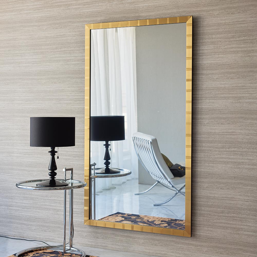 dinos（ディノス） 割れない軽量フィルムミラー モダンフレーム 約80cm