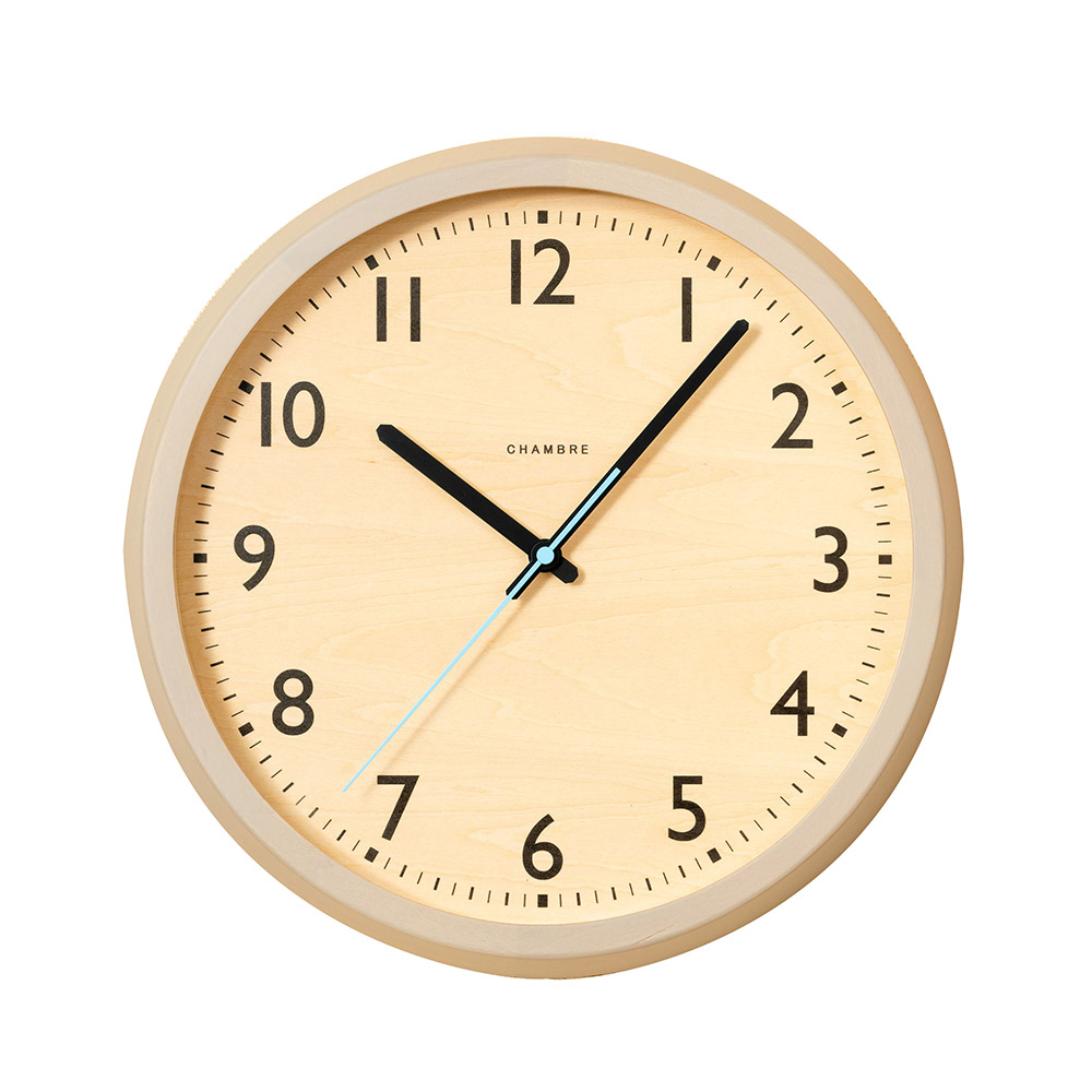 dinos（ディノス） CHAMBRE | シャンブル 無垢材の電波時計 グレー