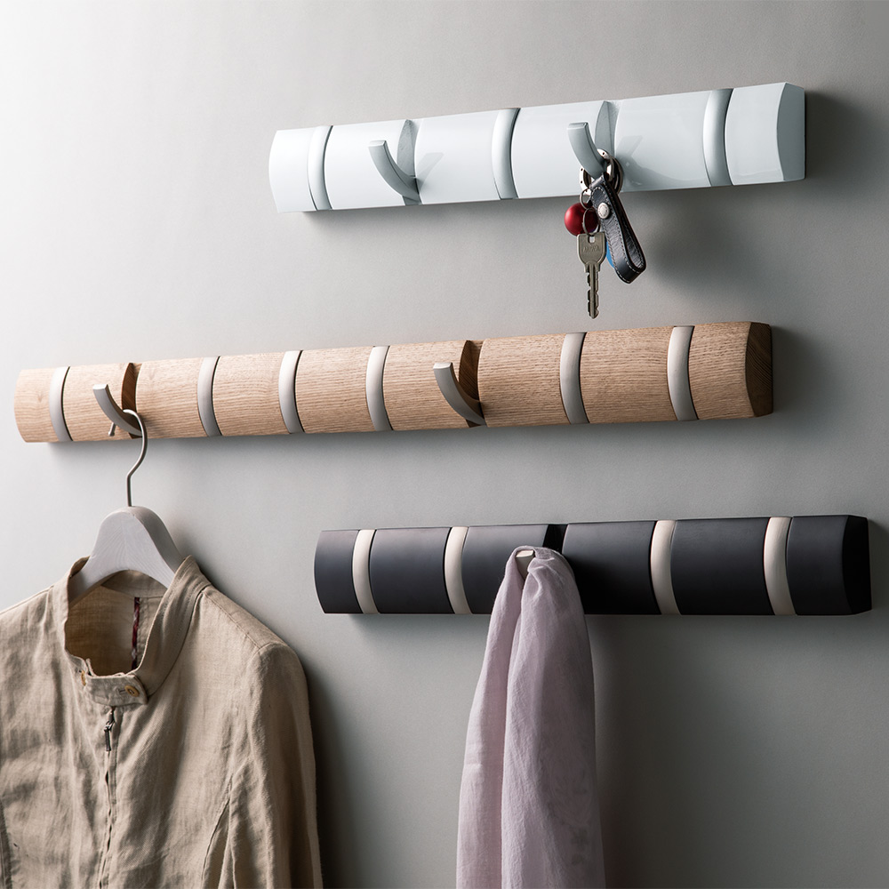 dinos（ディノス） umbra/アンブラ フリップフック 壁掛けハンガー 8連