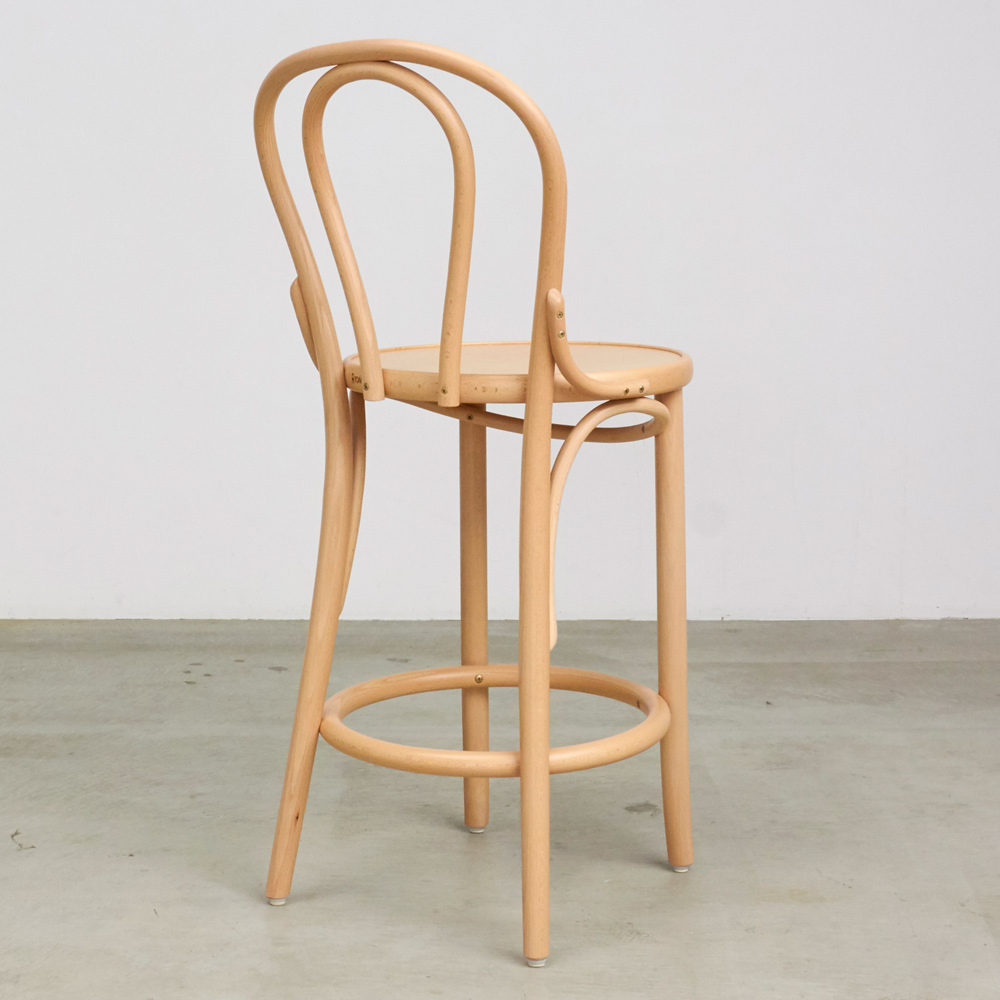 TON THONET ハイスツール カウンターチェア 北欧 未使用品 ビーチ材 dinos（ディノス） No.18 カウンターチェア 曲げ木天然木ハイスツール
