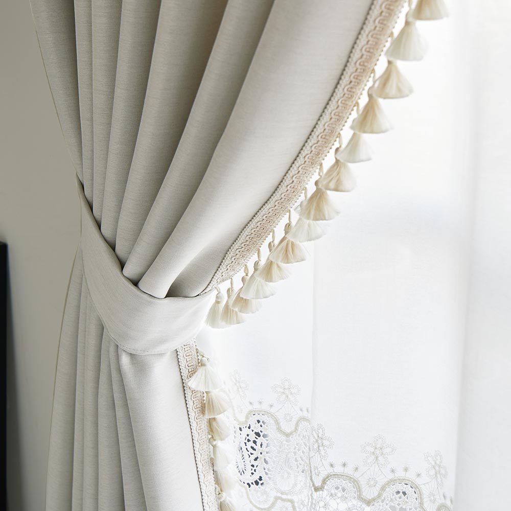 dinos（ディノス） ≪幅100cm×丈230cm 2枚≫ フリンジ付き遮光カーテン