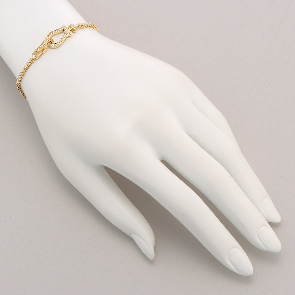 LA SOMA馬蹄ブレスレット（ダイヤモンド） ラ・ソマ]LA SOMA -HORSE SHOE- Ptダイヤモンドブレスレット