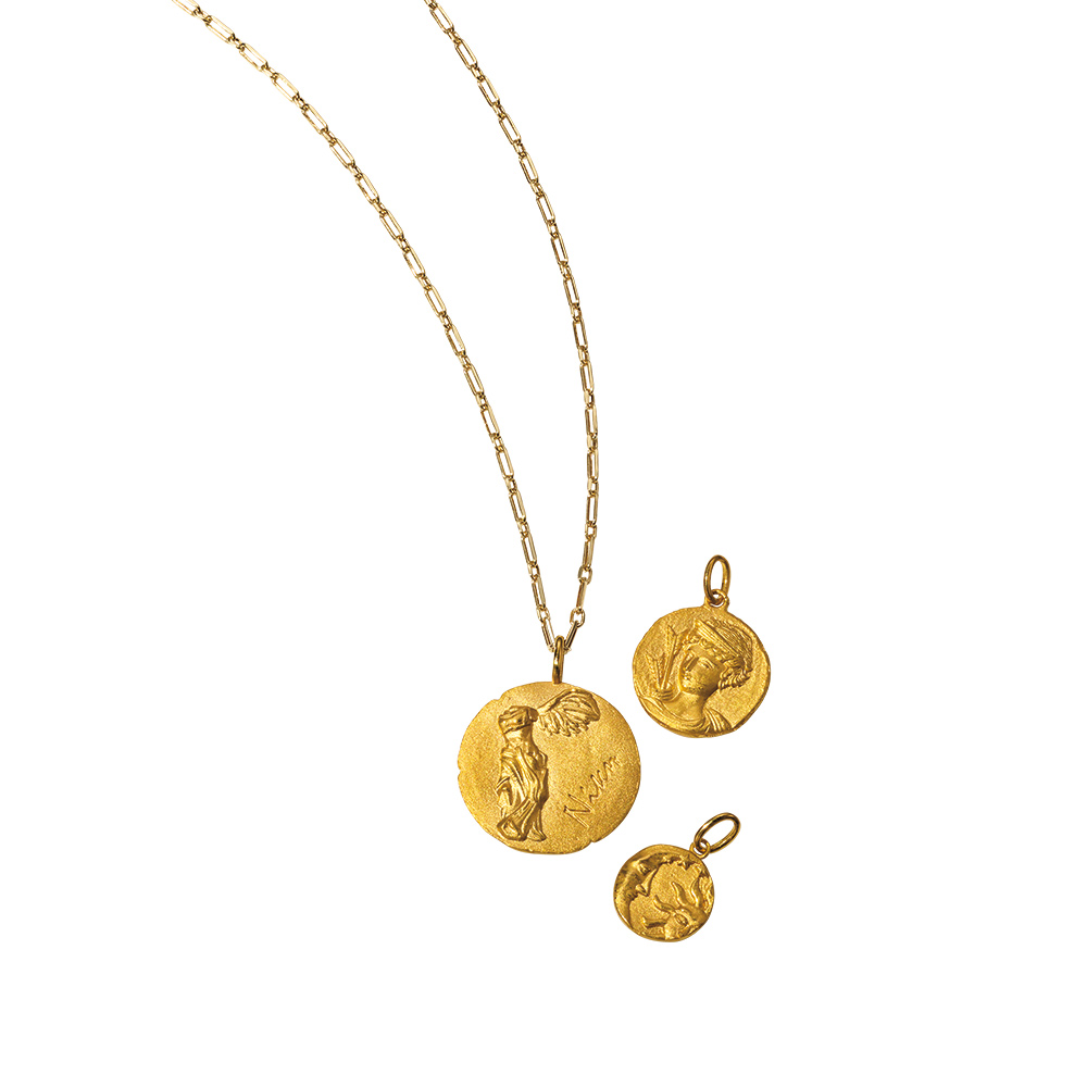 dinos（ディノス） 純金 ニケコイン リバーシブル ペンダントヘッド