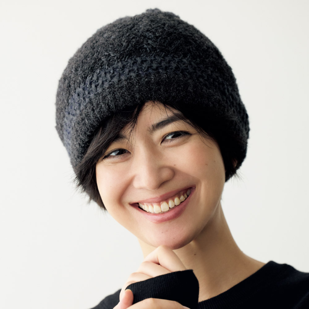 dinos（ディノス） ベル・モード アルパカ混 ニット帽子 ニット帽