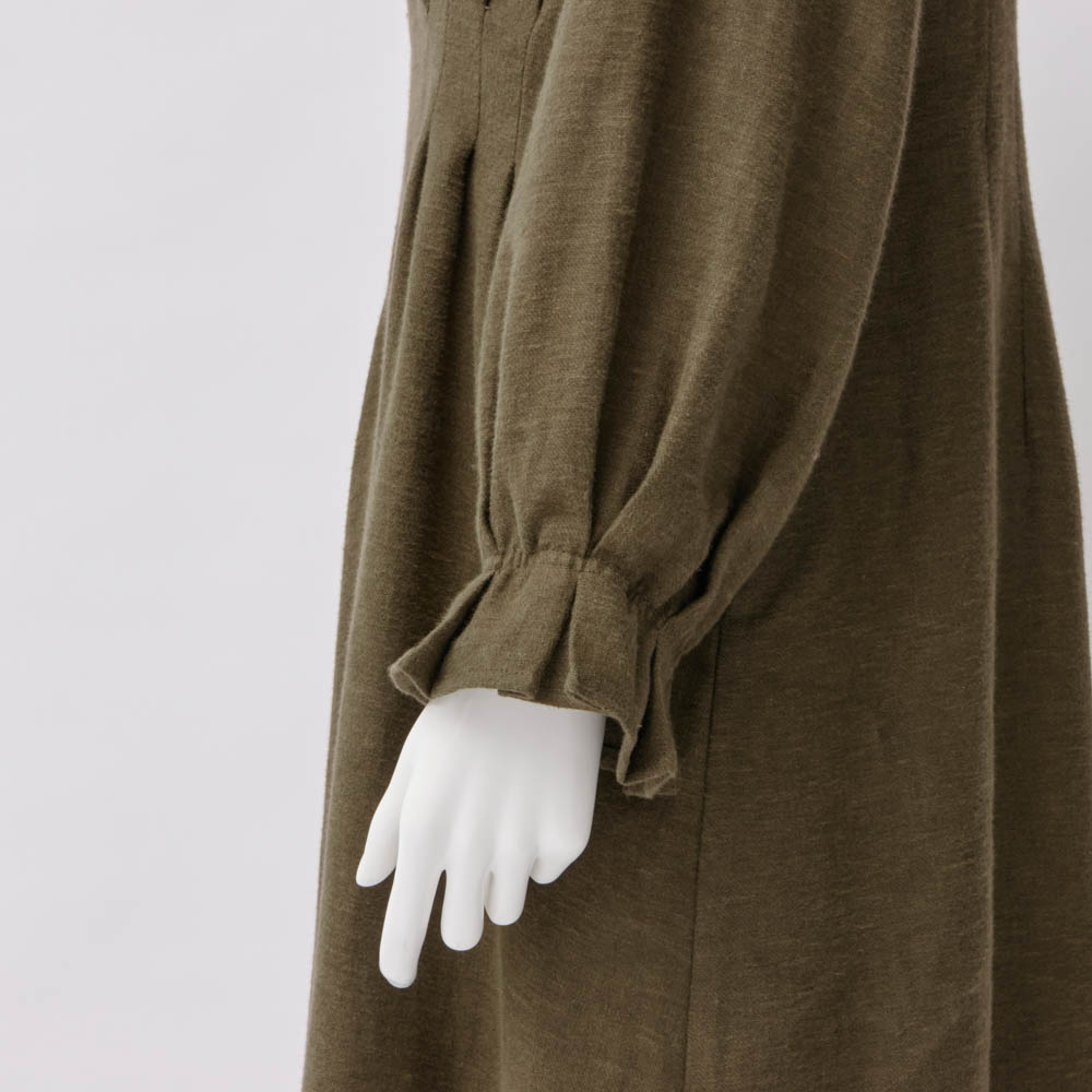 dinos（ディノス） ブラッシュリネン ウエストタックワンピース