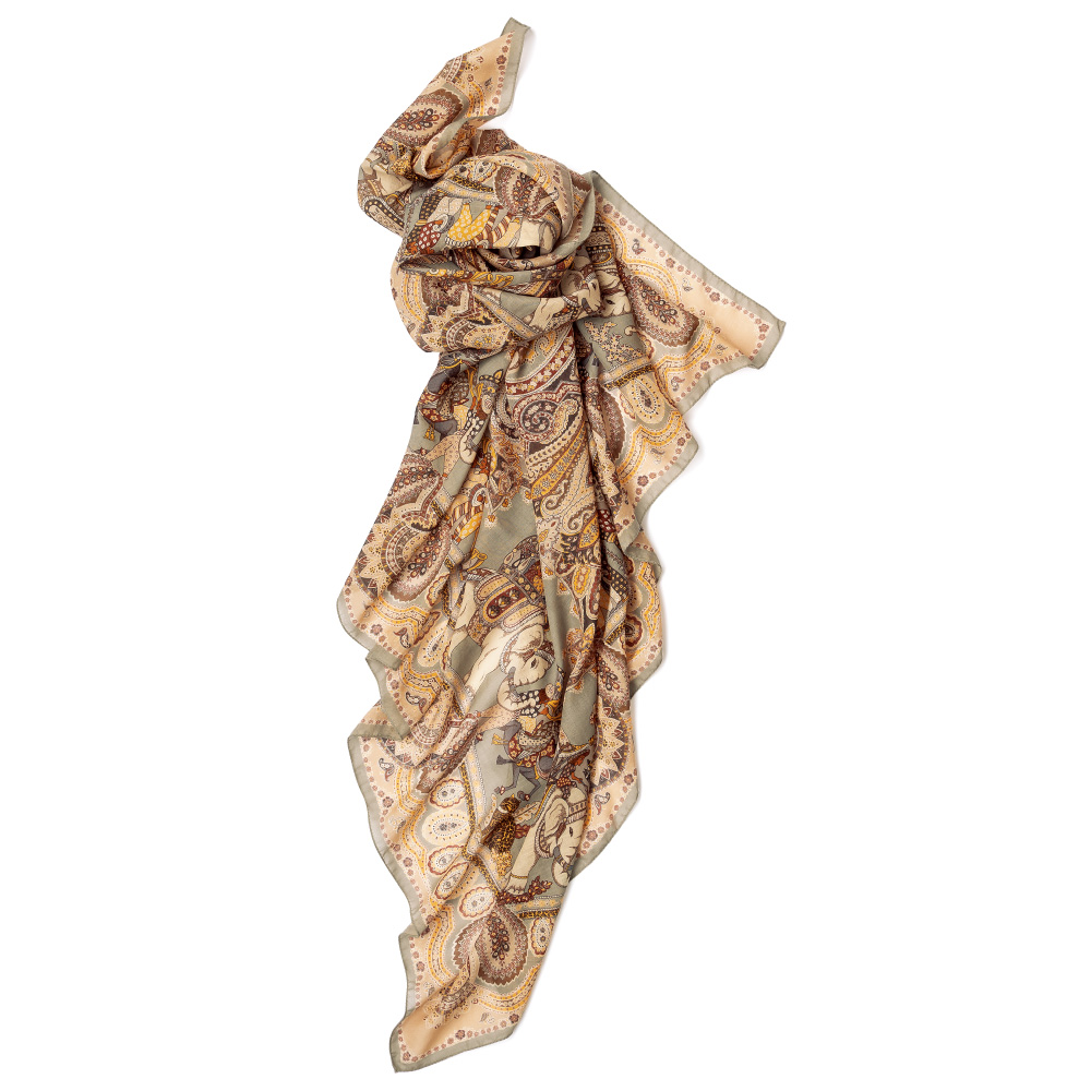 dinos（ディノス） ビンダ社 カシミヤウールシルク スカーフ バッグ 靴