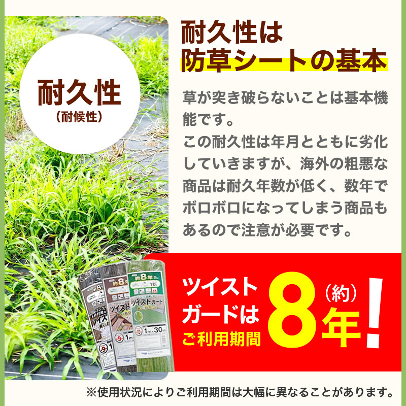 防草シート 雑草対策 ツイストガード 白 1m...の詳細画像5